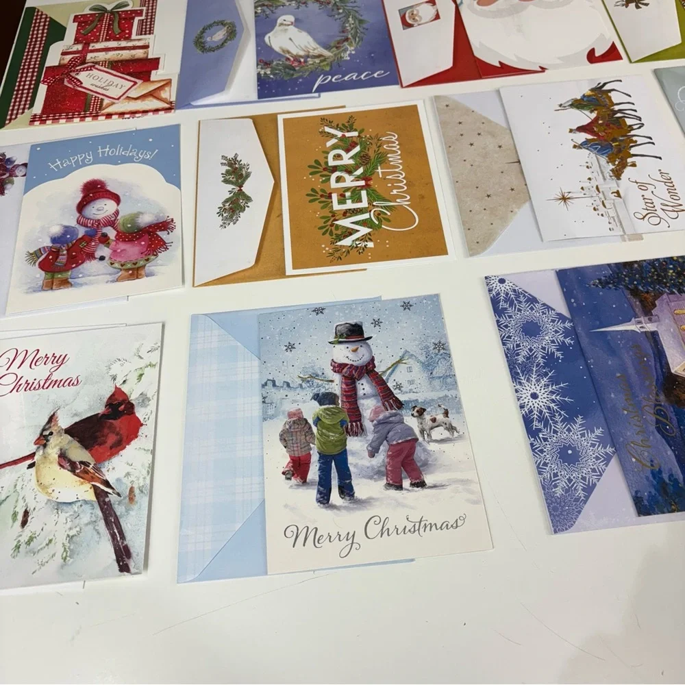 VTG Assorted Holiday Greeting Cards with matching envelopes Set 25
